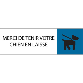 Plaque de porte classique Merci de tenir votre chien en laisse