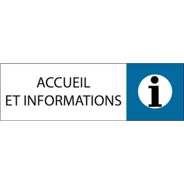 Plaque de porte classique Accueil et informations