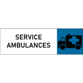 Plaque de porte classique Service ambulances