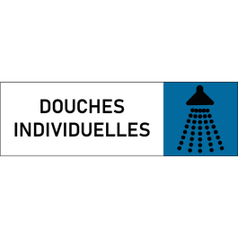 Plaque de porte classique Douches individuelles