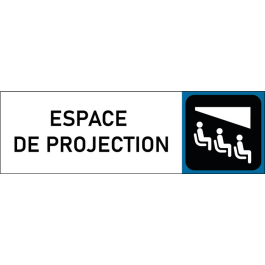 Plaque de porte classique Espace de projection