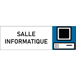 Plaque de porte classique Salle informatique