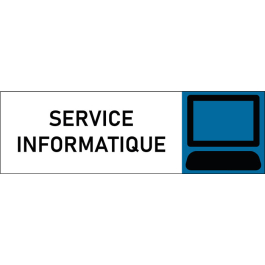 Plaque de porte classique Service informatique