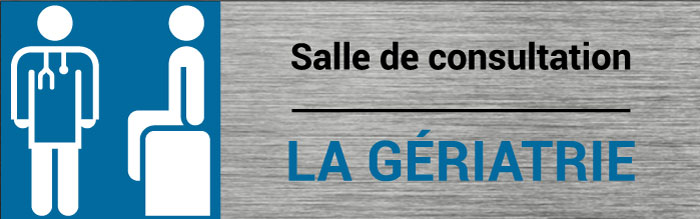 Plaque de porte Gériatrie