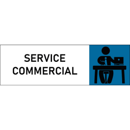 Plaque de porte classique Service commercial
