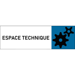 Plaque de porte classique Espace technique