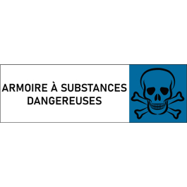 Plaque de porte classique Armoire à substances dangereuses