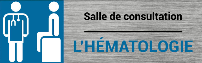 Plaque de porte Hématologie