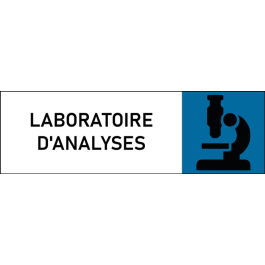 Plaque de porte classique Laboratoire d'analyses