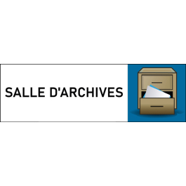 Plaque de porte classique Salle d'archives