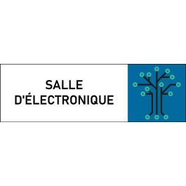 Plaque de porte classique Salle d'électronique