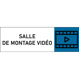 Plaque de porte classique Salle de montage vidéo
