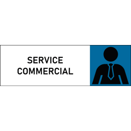 Plaque de porte classique Service commercial