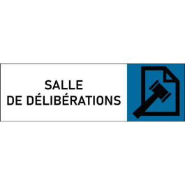 Plaque de porte classique Salle de délibérations