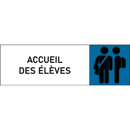 Plaque de porte classique Accueil des élèves