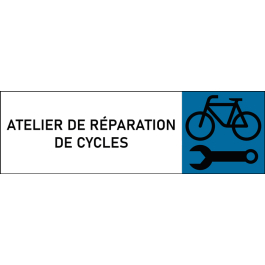 Plaque de porte classique Atelier de réparation de cycles
