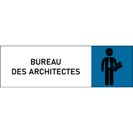Plaque de porte classique Bureau des architectes