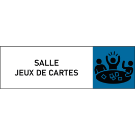 Plaque de porte classique Salle jeux de cartes