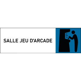 Plaque de porte classique Salle jeu d'arcade