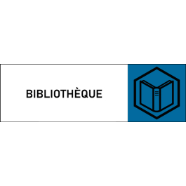 Plaque de porte classique Bibliothèque