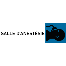 Plaque de porte classique Salle d'anesthésie