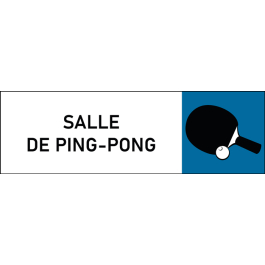Plaque de porte classique Salle de ping-pong