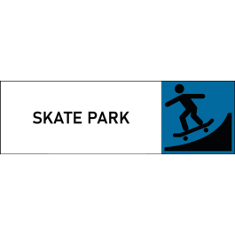 Plaque de porte classique Skate park