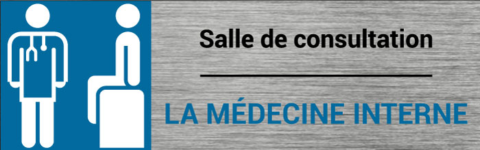 Plaque de porte Salle de consultation Médecine interne