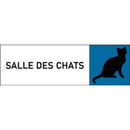 Plaque de porte classique Salle des chats