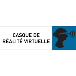 Plaque de porte classique Casque de réalité virtuelle