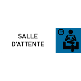 Plaque de porte classique Salle d'attente