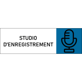 Plaque de porte classique Studio d'enregistrement