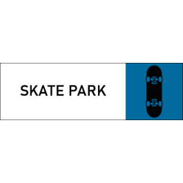 Plaque de porte classique Skate park