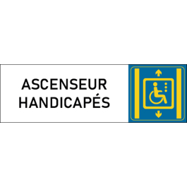 Plaque de porte classique Ascenseur handicapés