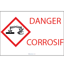 "Pictogramme Corrosif de Sécurité: Signalisation Conforme et Haute Visibilité pour Risques Chimiques