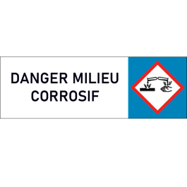 "Plaque de Sécurité milieu corrosif – Signalétique de Danger Corrosif avec Symbole Clair et Préventi