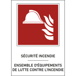 Panneau sécurité ensemble d'équipements de lutte contre l'incendie