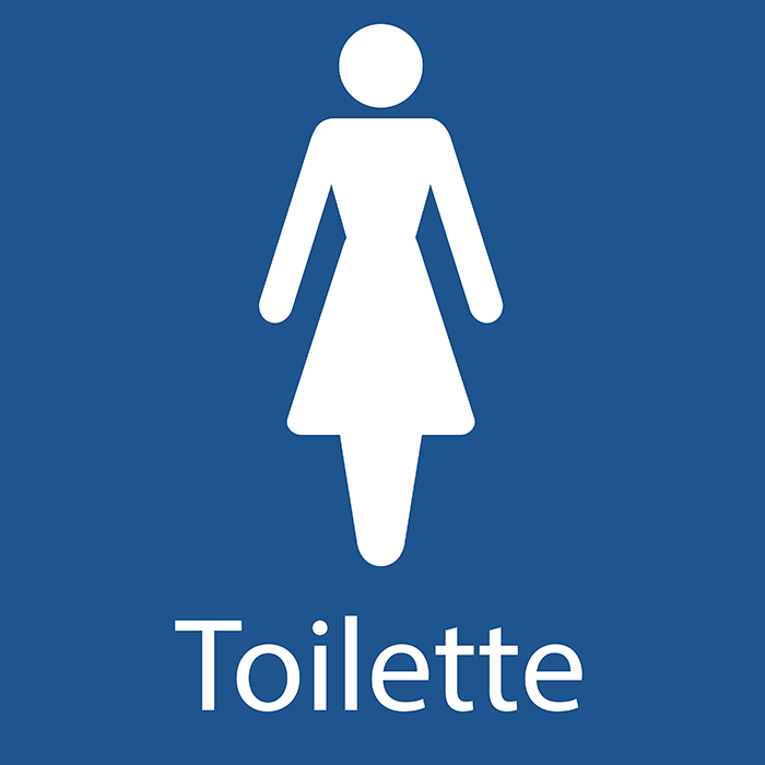 "Pictogramme Élégant Toilettes Femmes avec Texte - Signalisation Claire et Design pour Sanitaires"