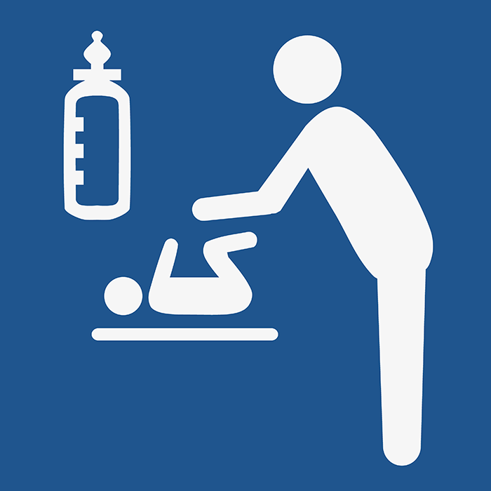 "Pictogramme Change Bébé ISO7001 - Signalisation Universelle pour Espaces de Soins Nourrissons"