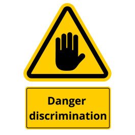 "Affiche Préventive – "Danger Discrimination au Travail" : Sensibilisation et Sécurité en Entreprise