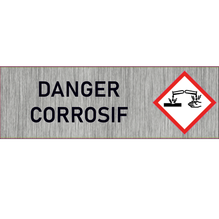 "Plaque Pictogramme Danger Corrosif en Aluminium – Sécurité Maximalisée avec Signalisation Durable et Normée"