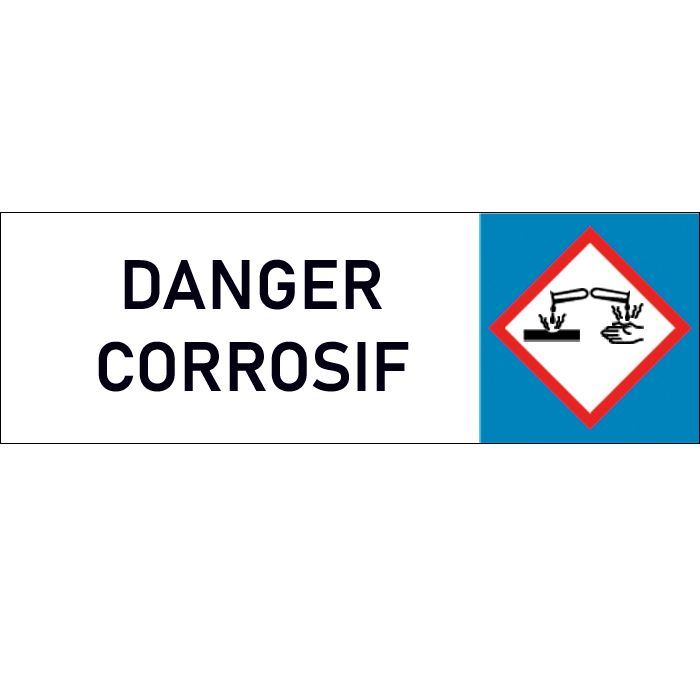 Plaque Pictogramme "Danger Corrosif" - Sécurité Renforcée avec Signalisation Conforme et Durable