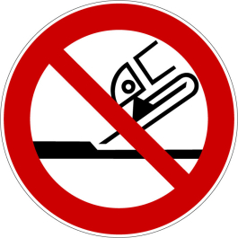 Pictogramme interdit d' utiliser pour la rectification plane