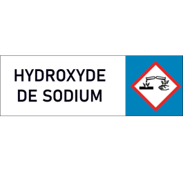 "Plaque Danger Hydroxyde de Sodium - Conformité SGH, Haute Visibilité et Sécurité Accrue"