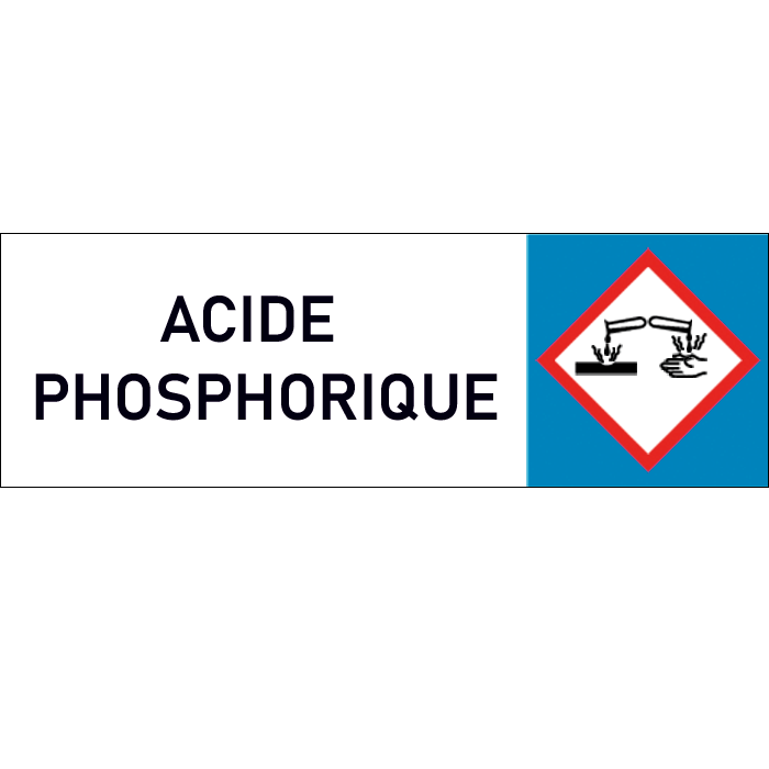 "Plaque de Sécurité Acide phosphorique – Signalétique de Danger Corrosif avec Symbole Clair et Préventif"