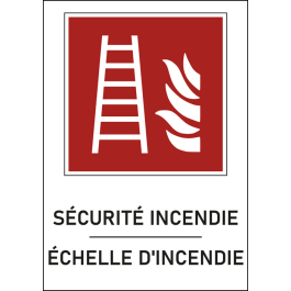 Panneau sécurité  échelle d'incendie