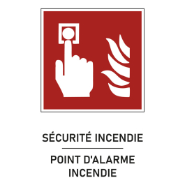 Panneau sécurité point d'alarme incendie