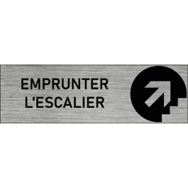 Plaque de porte emprunter l'escalier