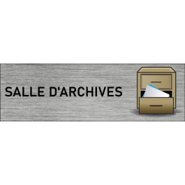 Plaque de porte Salle d'archives