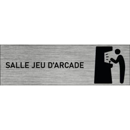 Plaque de porte Salle jeu d'arcade